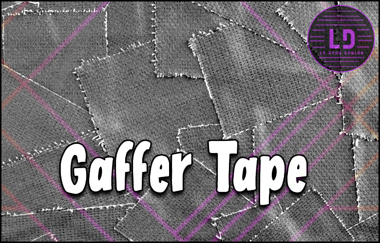 Gaffer Tape on a black background.